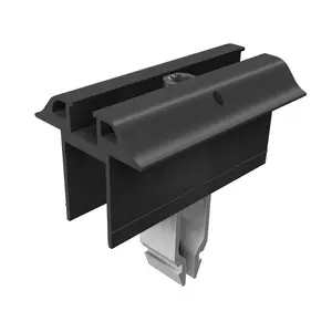 SL-Rack Mittelklemme Vario schwarz eloxiert m. Erdung Mittelklemme