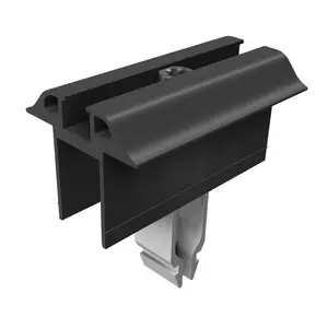 SL-Rack Mittelklemme Vario ohne Erdung, schwarz eloxiert